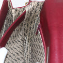 SAINT LAURENT Shoulder Bag Leather Red Gold Auth bs31658-20