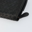 BOTTEGA VENETA INTRECCIATO Long Wallet Leather Black Auth bs31659-10