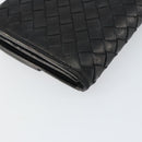 BOTTEGA VENETA INTRECCIATO Long Wallet Leather Black Auth bs31659-11