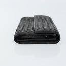 BOTTEGA VENETA INTRECCIATO Long Wallet Leather Black Auth bs31659-4