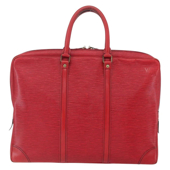 LOUIS VUITTON Epi Porte Documents Voyage Business Bag Red M54477 LV Auth bs31661