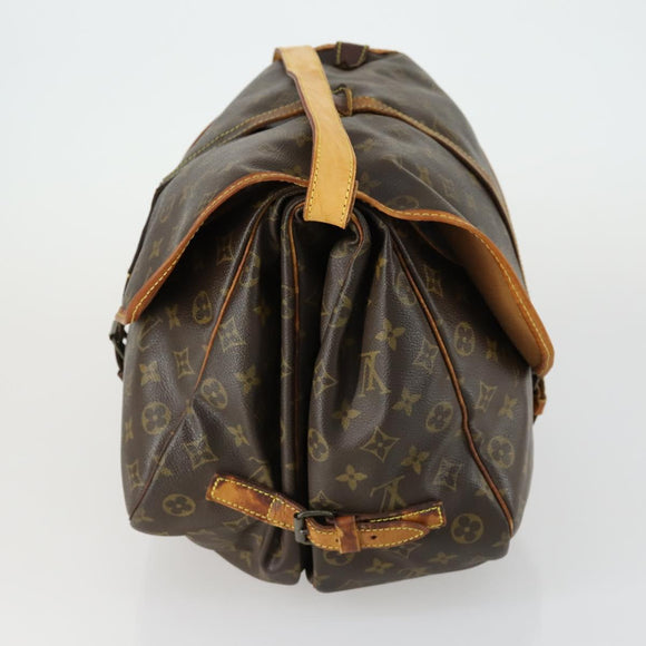 LOUIS VUITTON Monogram Saumur 35 Shoulder Bag M42254 LV Auth bs31663