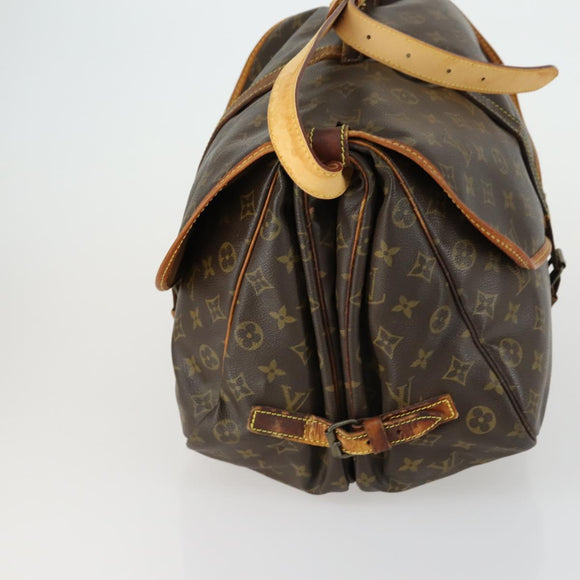 LOUIS VUITTON Monogram Saumur 35 Shoulder Bag M42254 LV Auth bs31663