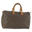 LOUIS VUITTON Monogram Speedy 35 Hand Bag M41524 LV Auth bs31666-1