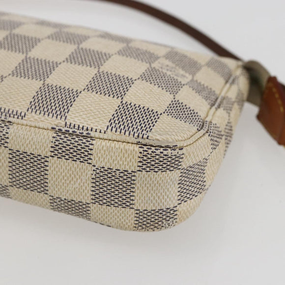 LOUIS VUITTON Damier Azur Pochette Accessoires Pouch N51986 LV Auth bs31668