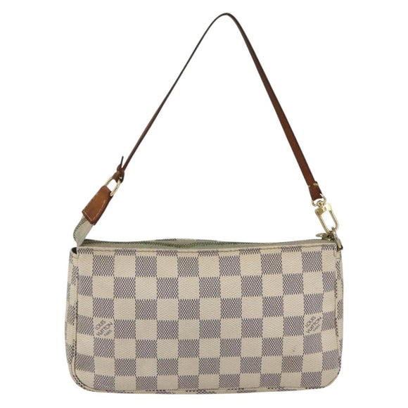 LOUIS VUITTON Damier Azur Pochette Accessoires Pouch N51986 LV Auth bs31668