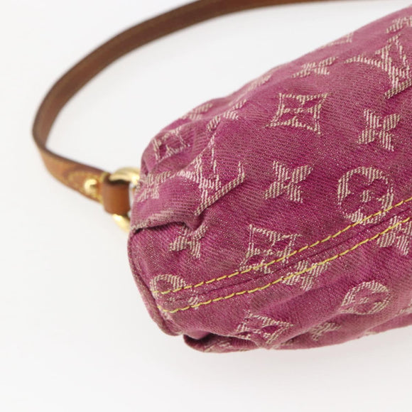 LOUIS VUITTON Monogram Denim Mini Preity Bag Fuchsia M95216 LV Auth bs31670V