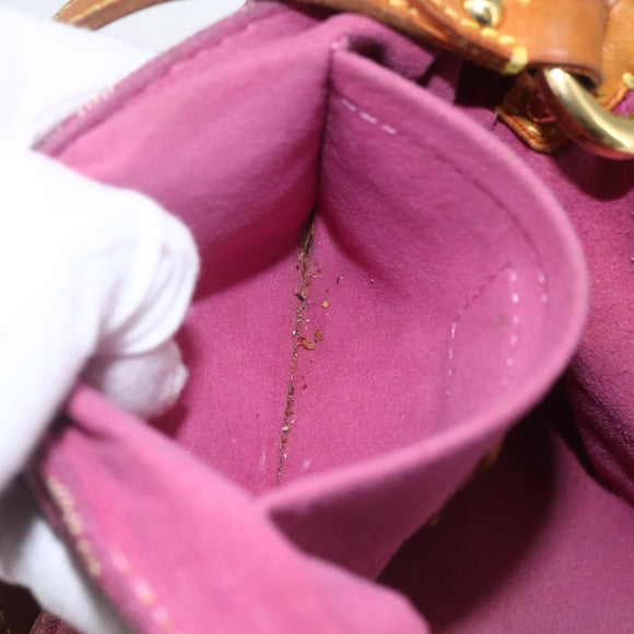 LOUIS VUITTON Monogram Denim Mini Preity Bag Fuchsia M95216 LV Auth bs31670V