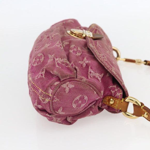 LOUIS VUITTON Monogram Denim Mini Preity Bag Fuchsia M95216 LV Auth bs31670V