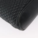 BALLY Chain Shoulder Bag Leather Navy Gold Auth bs31671-16