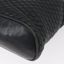 BALLY Chain Shoulder Bag Leather Navy Gold Auth bs31671-17