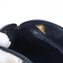 BALLY Chain Shoulder Bag Leather Navy Gold Auth bs31671-21