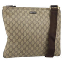 GUCCI GG Supreme Shoulder Bag PVC Beige Gold 201446 Auth bs31672-1