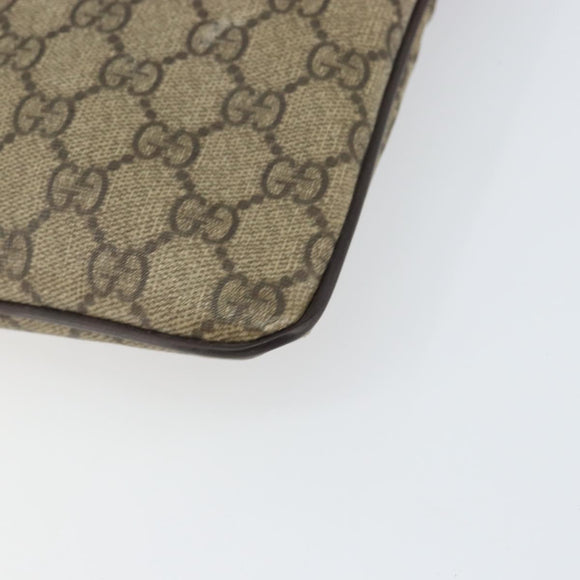 GUCCI GG Supreme Shoulder Bag PVC Beige Gold 201446 Auth bs31672
