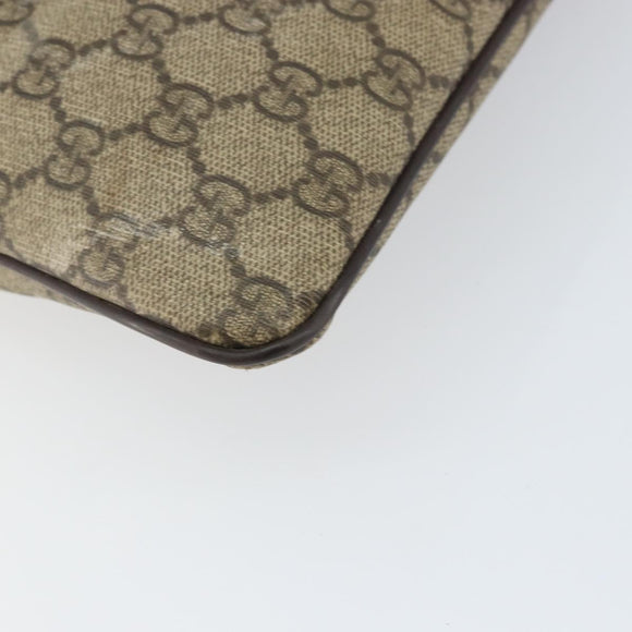 GUCCI GG Supreme Shoulder Bag PVC Beige Gold 201446 Auth bs31672