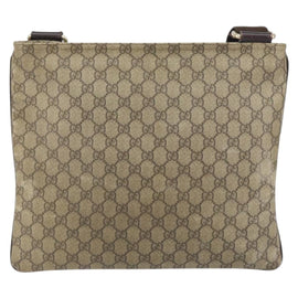 GUCCI GG Supreme Shoulder Bag PVC Beige Gold 201446 Auth bs31672 - 0