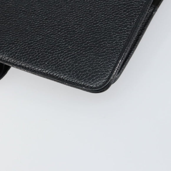 CHANEL Agenda Day Planner Cover Caviar Skin Black Gold CC Auth bs31674