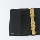 CHANEL Agenda Day Planner Cover Caviar Skin Black Gold CC Auth bs31674-15