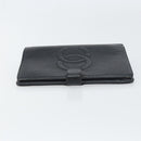 CHANEL Agenda Day Planner Cover Caviar Skin Black Gold CC Auth bs31674-4