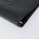 CHANEL Agenda Day Planner Cover Caviar Skin Black Gold CC Auth bs31674-9