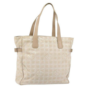 CHANEL New Travel Line Tote Bag Nylon Pink CC Auth bs31675