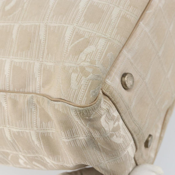 CHANEL New Travel Line Tote Bag Nylon Pink CC Auth bs31675