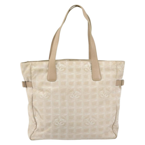 CHANEL New Travel Line Tote Bag Nylon Pink CC Auth bs31675