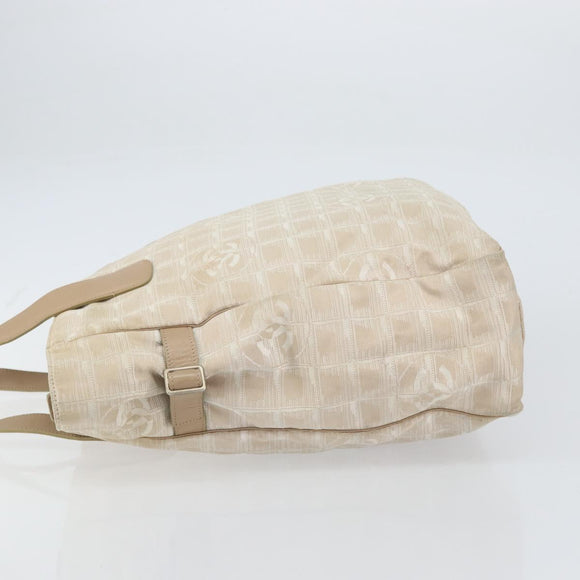 CHANEL New Travel Line Tote Bag Nylon Pink CC Auth bs31675