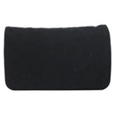 CHANEL Chain Matelasse 23 Shoulder Bag cotton Black Gold CC Auth bs31676-3