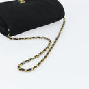 CHANEL Chain Matelasse 23 Shoulder Bag cotton Black Gold CC Auth bs31676-7