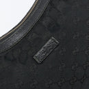 GUCCI GG Canvas Shoulder Bag Black Silver 181092 Auth bs31680-15