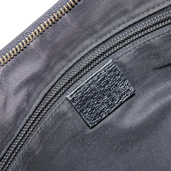 GUCCI GG Canvas Shoulder Bag Black Silver 181092 Auth bs31680