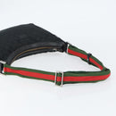 GUCCI GG Canvas Shoulder Bag Black Silver 181092 Auth bs31680-7