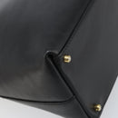 GUCCI Bamboo Hand Bag Leather Black Gold 002 2122 0507 Auth bs31682-16