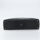 GUCCI Bamboo Hand Bag Leather Black Gold 002 2122 0507 Auth bs31682-5