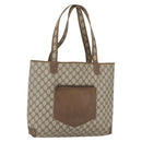 GUCCI GG Supreme Tote Bag PVC Leather Beige Gold 002 098 0057 Auth bs31684-1