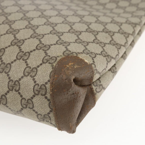 GUCCI GG Supreme Tote Bag PVC Leather Beige Gold 002 098 0057 Auth bs31684