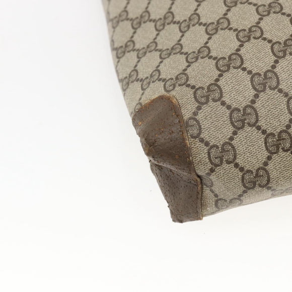 GUCCI GG Supreme Tote Bag PVC Leather Beige Gold 002 098 0057 Auth bs31684