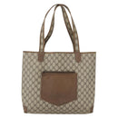 GUCCI GG Supreme Tote Bag PVC Leather Beige Gold 002 098 0057 Auth bs31684-2