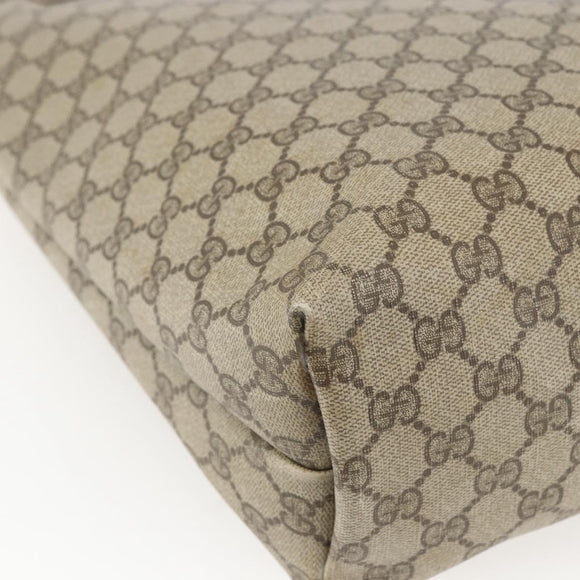 GUCCI GG Supreme Web Sherry Line Tote Bag PVC Beige Gold 89 02 003 Auth bs31685