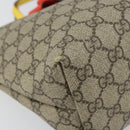 GUCCI GG Supreme Hand Bag PVC Beige Gold 457232 Auth bs31686-14
