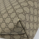 GUCCI GG Supreme Hand Bag PVC Beige Gold 457232 Auth bs31686-16