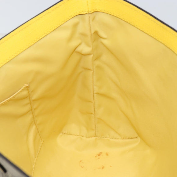 GUCCI GG Supreme Hand Bag PVC Beige Gold 457232 Auth bs31686