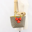 GUCCI GG Supreme Hand Bag PVC Beige Gold 457232 Auth bs31686-23