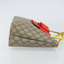 GUCCI GG Supreme Hand Bag PVC Beige Gold 457232 Auth bs31686-3