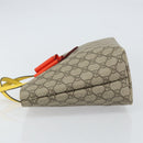 GUCCI GG Supreme Hand Bag PVC Beige Gold 457232 Auth bs31686-4