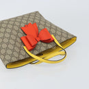 GUCCI GG Supreme Hand Bag PVC Beige Gold 457232 Auth bs31686-6