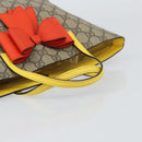 GUCCI GG Supreme Hand Bag PVC Beige Gold 457232 Auth bs31686-7