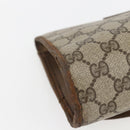 GUCCI GG Supreme Web Sherry Line Bag PVC Beige Gold 89 01 030 Auth bs31688-11