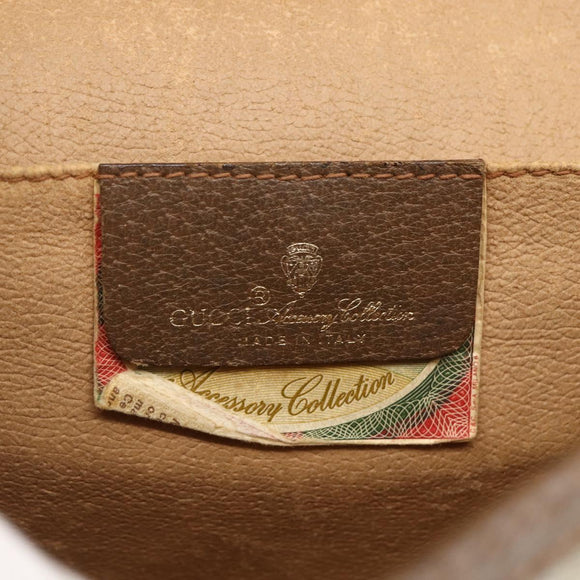 GUCCI GG Supreme Web Sherry Line Bag PVC Beige Gold 89 01 030 Auth bs31688